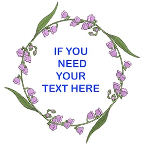 Lily of valley embroidery,  Lily of valley  DST, Lily OF Valley PES,