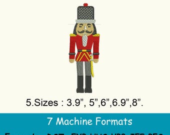 The Nutcracker Machine Embroidery Design - Christmas Embroidery Files - 5 Sizes ,- Instant Download