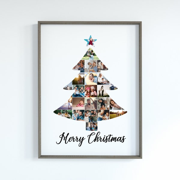 Family Christmas Gift | Christmas Tree Collage | Custom Family Tree Photo | Personalized Christmas Present | DIY Photography Gift | For Mom