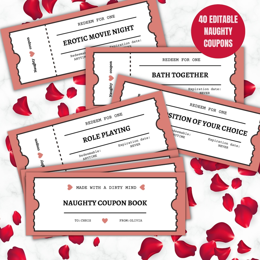 Naughty Valentines Coupon Book Printable Kinky Valentines - Etsy