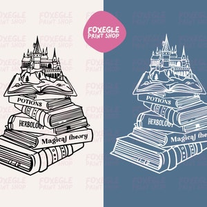 Escuela de magos Archivos SVG / PNG I Ilustraciones originales I Descarga digital instantánea I Cricut I Imprimir