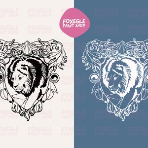 Lion SVG / PNG Files I Original artwork I Instant Digital Download I Cricut I Print