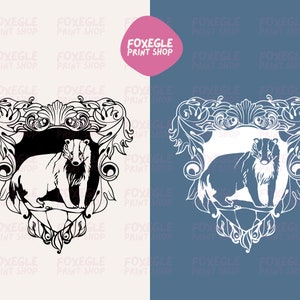 Badger SVG / PNG Files I Original artwork I Instant Digital Download I Cricut I Print