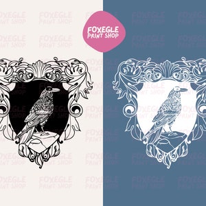 Raven SVG / PNG Files I Original artwork I Instant Digital Download I Cricut I Print