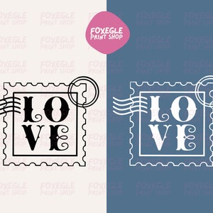 Sello de amor SVG / PNG Archivos I Ilustraciones originales I Descarga digital instantánea I Cricut I Imprimir