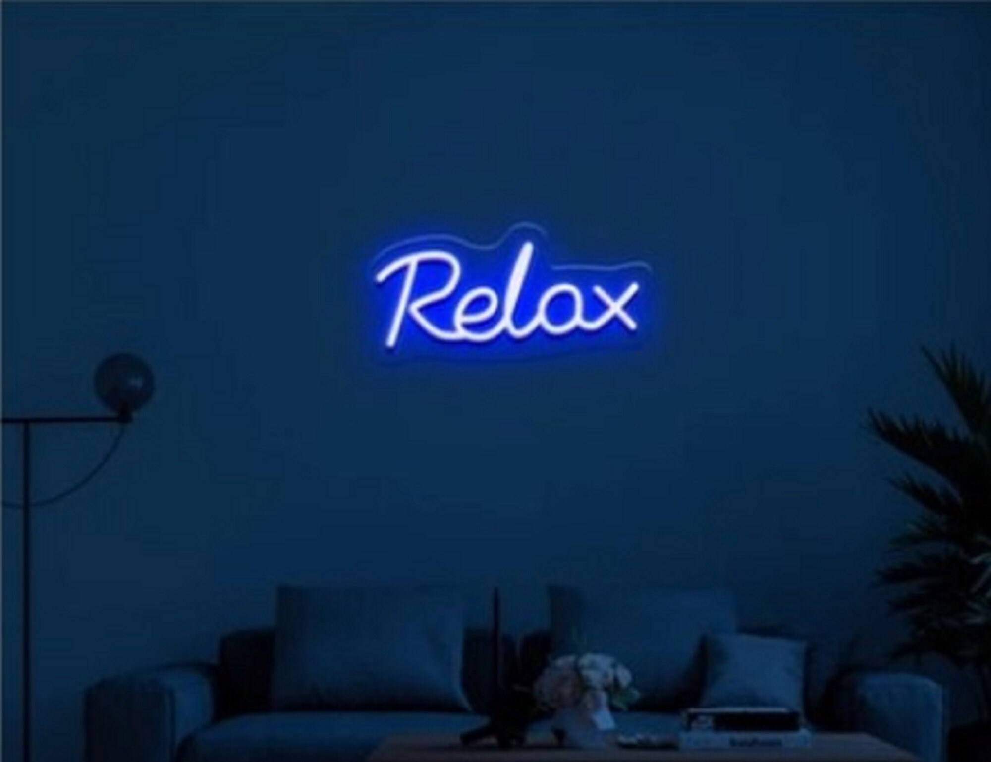 Relax Neon Sign Play Boy Neon Sign Custom Designed Neon Etsy