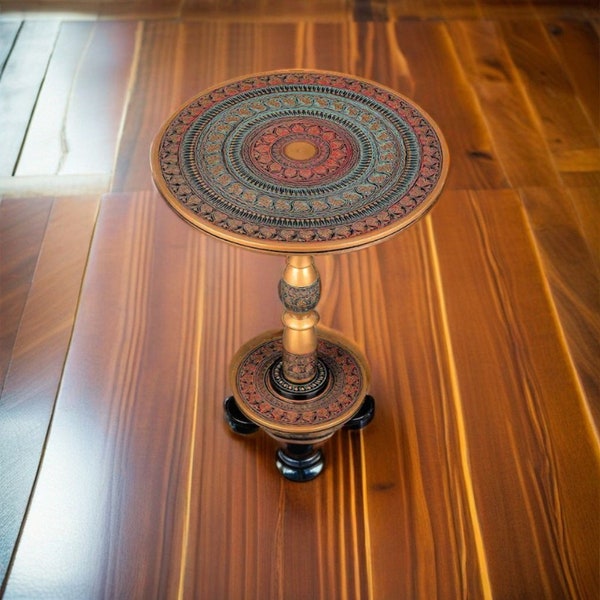 Nouvelle table ronde trois pièces en bois fabriquée à la main pour chambre à coucher, salon, bureau, bureau, bibliothèque, cuisine, table vissée facile à ouvrir et à assembler