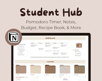 Student Notion Template | Study Planner | College Assignment Tracker | Meal Plan | Digital Essay Planner | University Life Organisation 2023