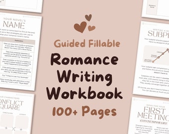 Romance Writing Workbook || Digital or Printable Writing Planner, Character Profile, Novel Templates, Goodnotes, Stories, Fanfic