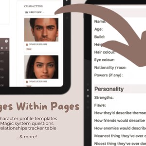 Planificador de novelas de Notion: Organizador de historias y panel de control para escritores (Descarga digital) imagen 2