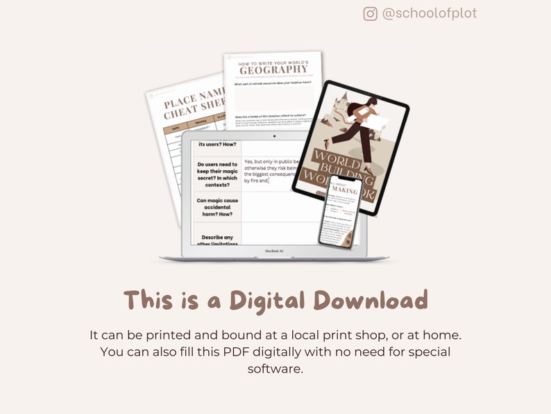 Fantasy Worldbuilding Workbook Digital or Printable Writing Planner, Novel Template, NaNoWriMo, Goodnotes, Author, D&D, Fanfic, Sheets image 8