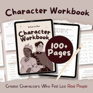 Character Workbook || Digital or Printable Writing Planner, Character Profile, Novel Templates, NaNoWriMo 2023, Goodnotes, Stories, Fanfic