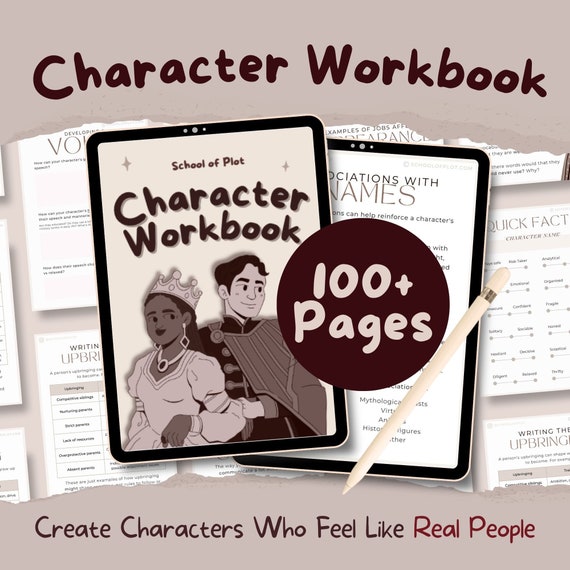 Character Workbook: Novel Writing Templates, Character Profiles (Digital or Printable)