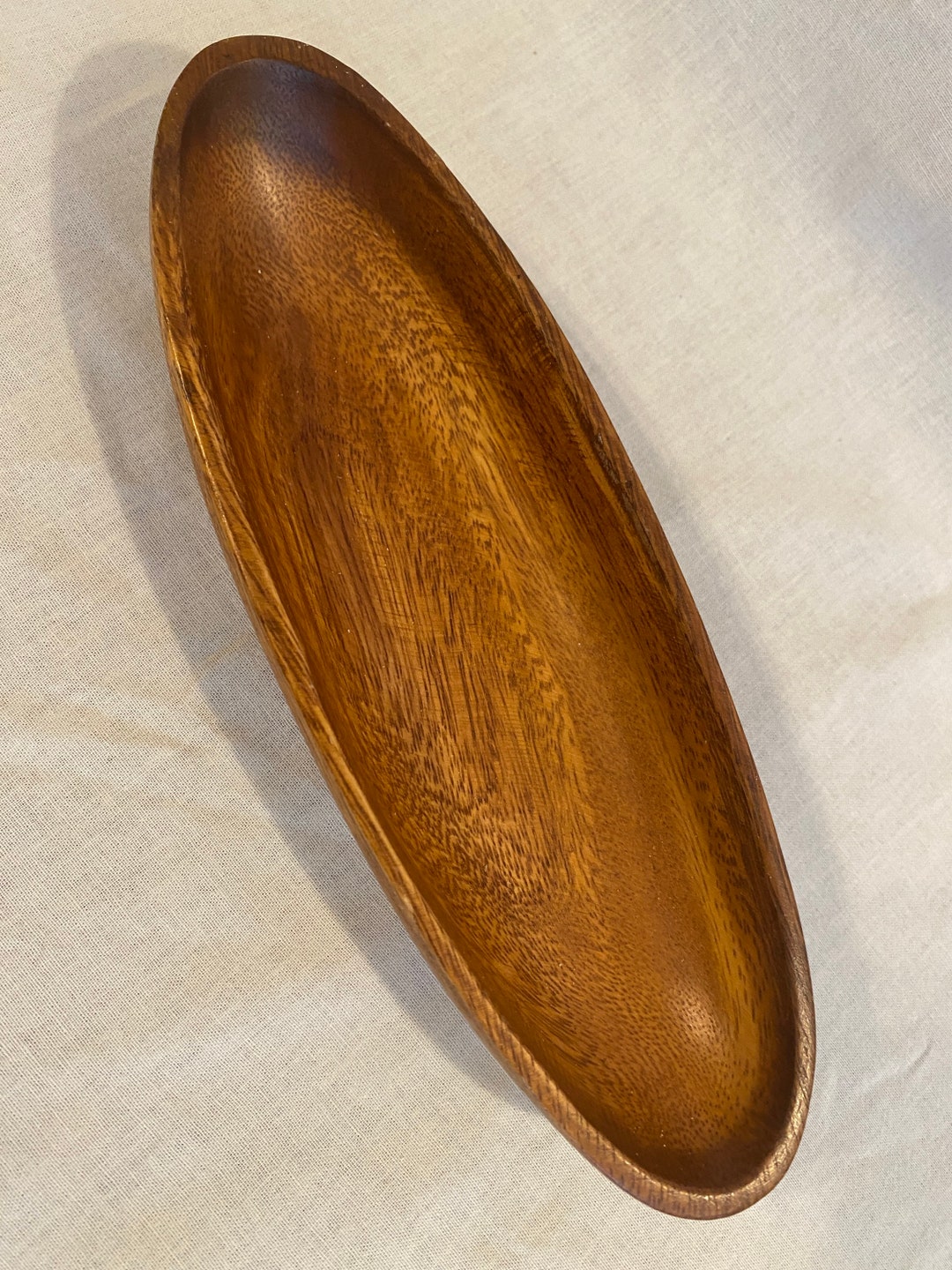 Wooden Oval Bowl Etsy