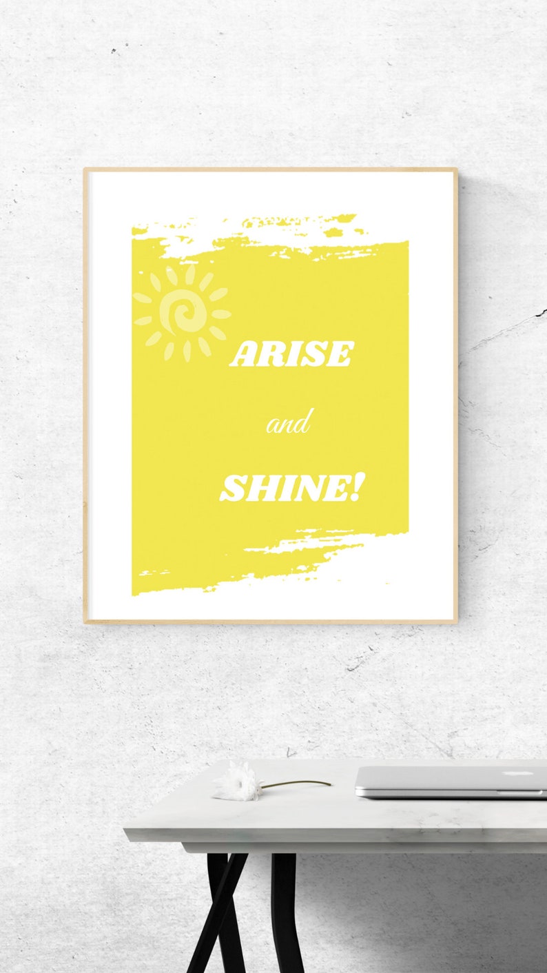 Inspirational Printable Wall Art Arise and Shine Design for Any Space ...