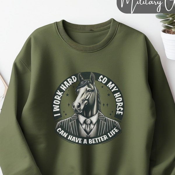 Sweat-shirt équestre | Cadeau pour amoureux des chevaux | Vêtements équins | Haut pour amoureux des animaux | Vêtements style ranch | Sweat à capuche pour fille country | Ambiance à la ferme