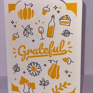 Grateful Greeting Card | Happy Thanksgiving | Personalized Greeting and Envelope