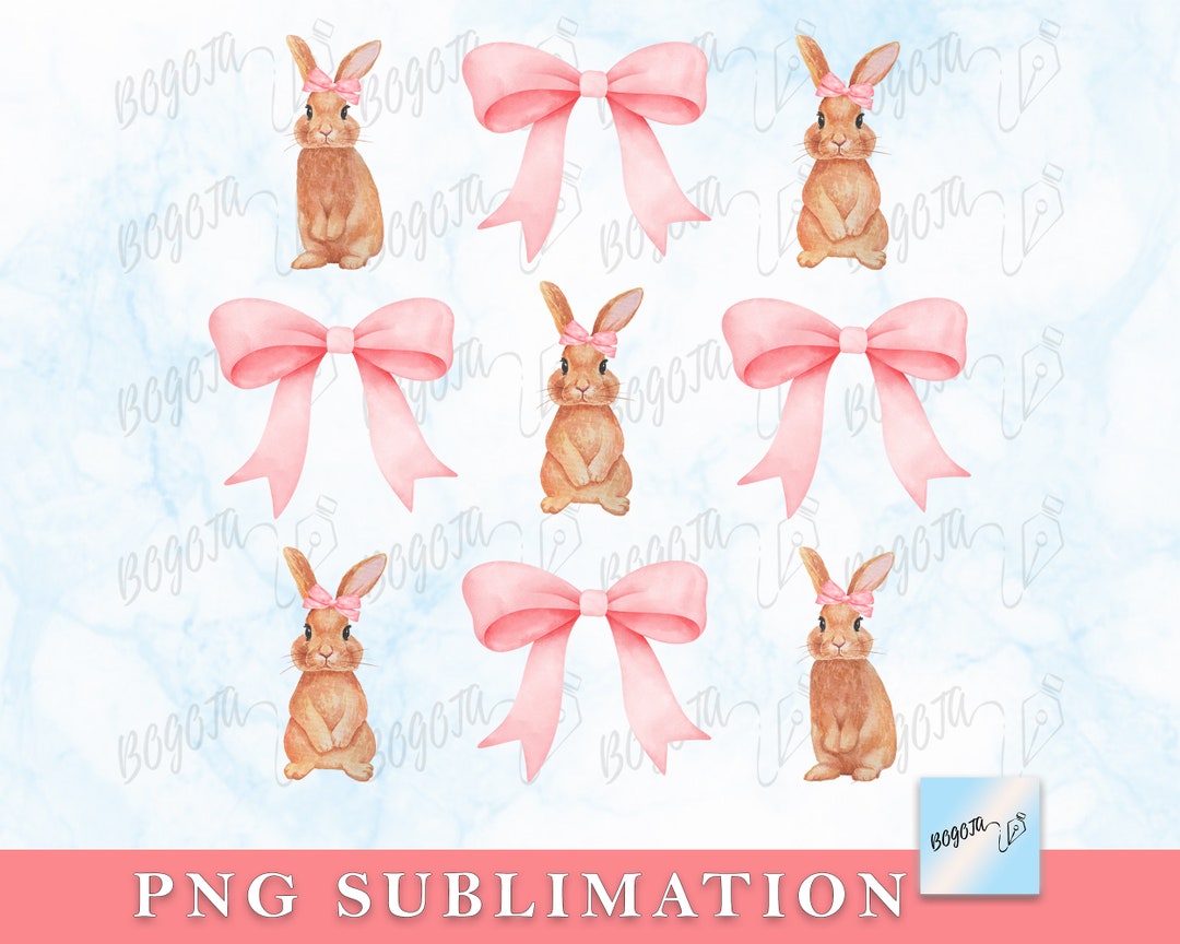 Bunnies and Bows Easter PNG, Easter Png, Bunny Png, Easter Png, Bow Png ...