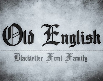 Alte englische Schriftart, Blackletter Schriftart, Old English, Cricut Schriftart, Gotische Schriftart, Schriftarten Für Cricut, Vintage Schriftart, Procreate Schriftart, Canva Schriftart
