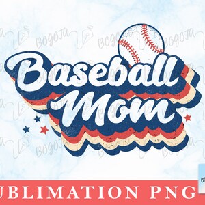 Retro Baseball Mom Sublimation Design Download, Baseball Mom, Baseball Clipart,  PNG sublimation, Baseball Mama PNG, Baseball Mom PNG