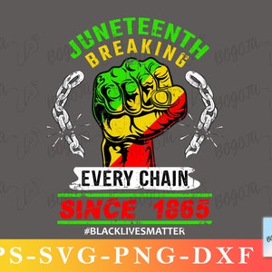 Juneteenth SVG, Breaking Every Chain SVG, Black Woman SVG, Black History Svg, Svg Files for Cricut, Clipart, Juneteenth Png,Digital Download