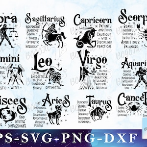 Zodiac SVG, Bundle, Horoscope SVG, Astrology Signs SVG, Zodiac Symbols Svg, Gemini Svg, Aries Svg, Virgo Svg, Libra Svg, Svg File For Cricut