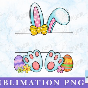 Easter Bunny Name Frame PNG, Sublimation Design Download, Easter Bunny ...