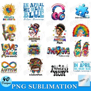 40+ Autism Designs Bundle, Autism Awareness Png, Autism Quote Png, Au-Some, Autism Mom Png, Puzzle Png, Autism Ribbon Png, Puzzle Piece Png