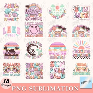 Retro Summer Bundle png, Summer Beach Vibes Png, Surf Vibes Png, Summer vibes PNG, Trendy Summer Shirts png, sweet summertime png