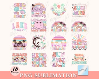 Retro Summer Bundle png, Summer Beach Vibes Png, Surf Vibes Png, Summer vibes PNG, Trendy Summer Shirts png, sweet summertime png