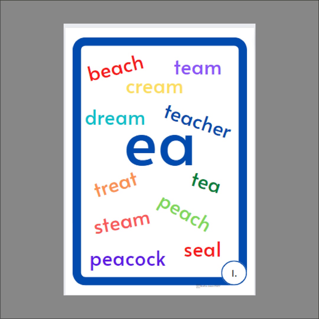Long Vowel E EE Spelling Phonics Letters Sounds Blending Etsy