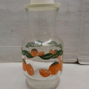 Vintage orange juice carafe