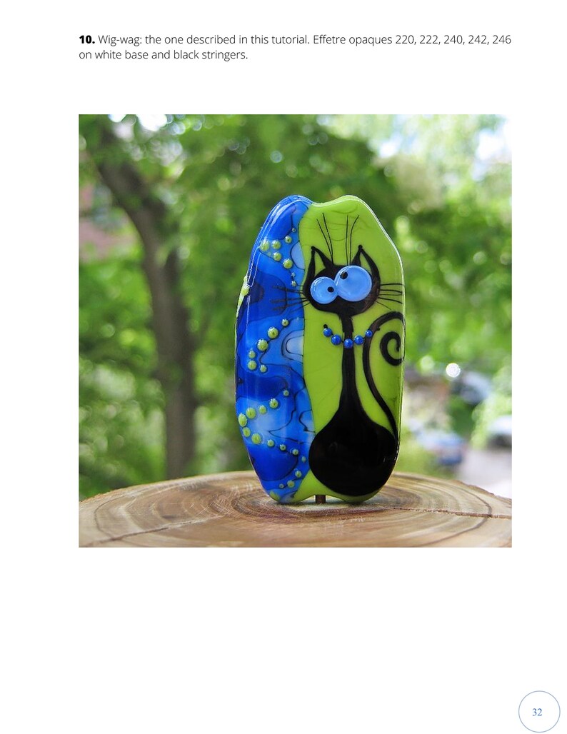 Wigwag Lampwork Tutorial Ebook Howto Create Striped and Etsy