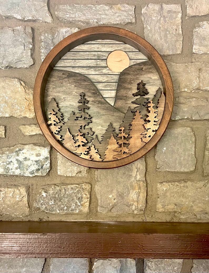 Woodland Wall Art/decor Circle Frame - Etsy