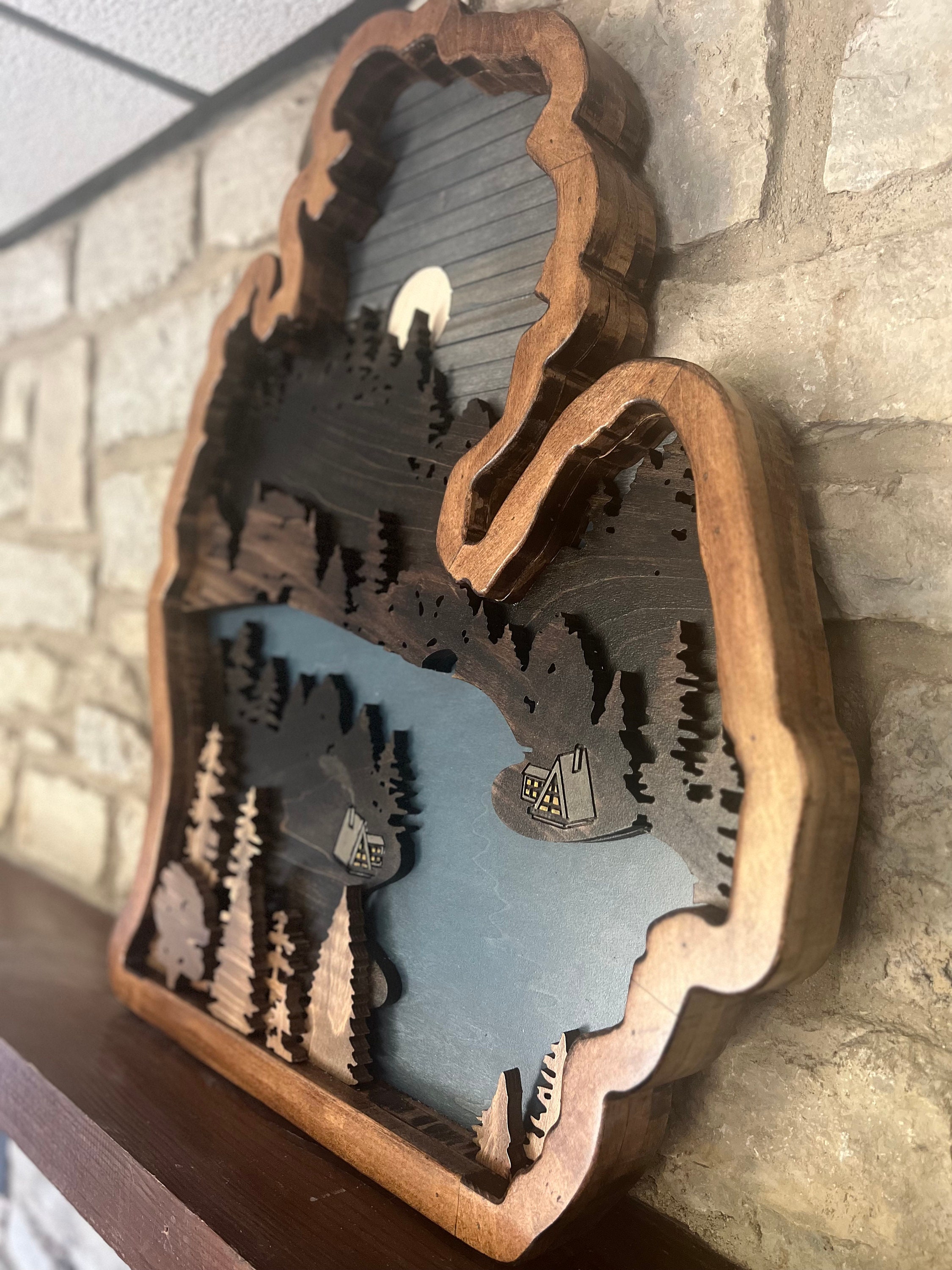 Woodland Wall Art/decor Michigan Frame Etsy