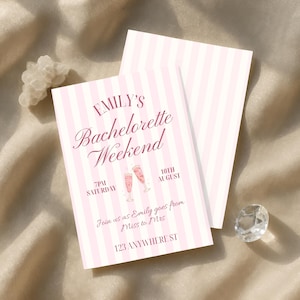 Editable Bachelorette Invitation Template Canva, Bridal Shower Invite, Printable Hen Party Invitation, Instant Download