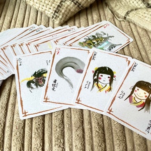 Fan Art Rise MONSTER HUNTER - Cartes à jouer (aquarelle) | MHR Inspired 54 jeux de poker aquarelle japonais