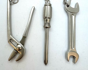 mini utensili ferramenta portachiavi, chiave inglese, cacciavite, chiave inglese, tuttofare, meccanico, idraulico, falegname regalo