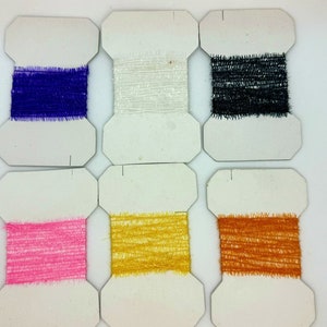 cactus chenille, 6 mm vliegbindmaterialen, 4 meter lang, twee kaarten, nasynchronisatie, droge vliegen, vliegvissen, vliegbinden chenille