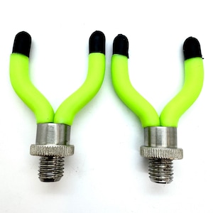 2x roestvrij staal met ZACHTE siliconen hengelsteun, butt grips voor banksticks, hengelhouder