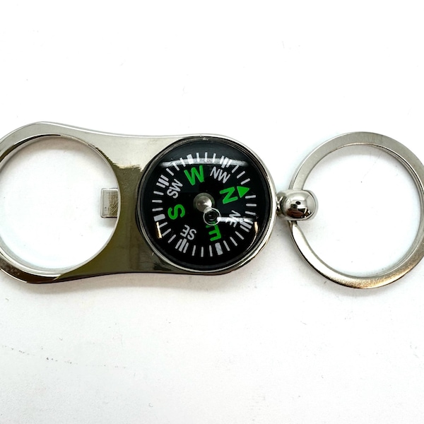 Kompass Flaschenöffner Schlüsselring, Schlüsselkette, Kompass, Bierflaschenöffner Schlüsselring aus Zinklegierung