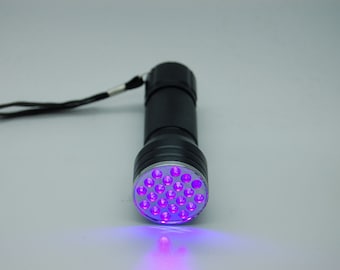 21 led uv torch,uv resin curing,pet urine stain spotting,paint correction,air condition leak,counterfeit verification,mineral gemstone