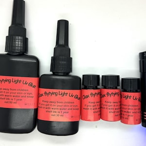 10ml bis 50ml Fliegenbinden LIGHT uv,kristallklarer UV-Kleber,Harz,Fliegenfischen, Fliegenbinden