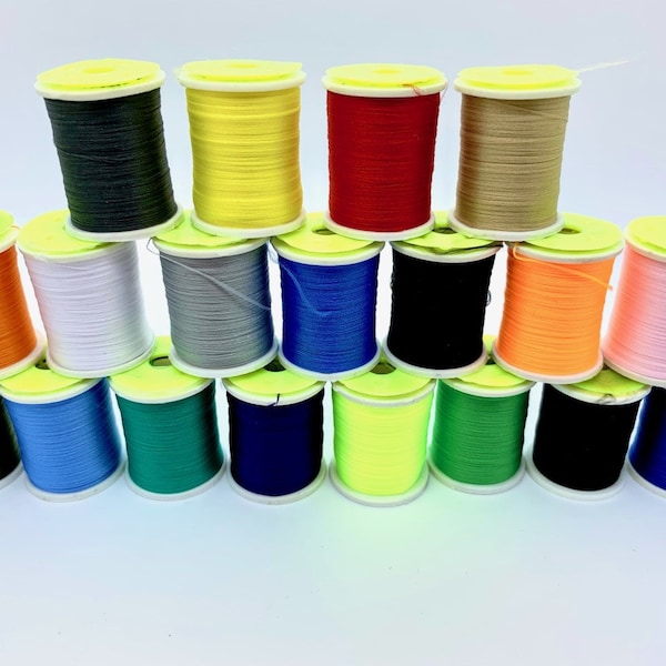 Fly Tying Large Spool Thread,Unwaxed 19 Different colours, Fly Dressing 8/0 150d,buy 3 get 3 free