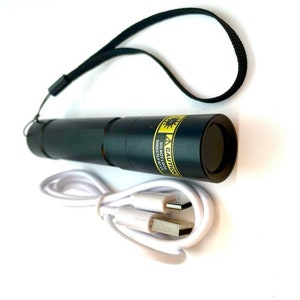 wiederaufladbare 365nm UV-Taschenlampe, 5W schwarze Linse, Batterie enthalten uv-Harz-Härtung,Haustier-Urin-Flecken,Fälschungsüberprüfung,Mineral