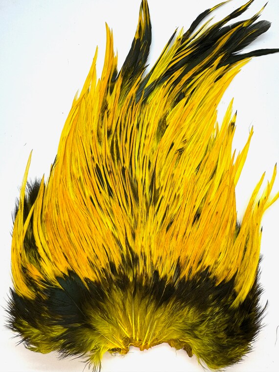 A Grade Yellow Cock Saddle Flytying Dry Hackle,fly Fishing UK