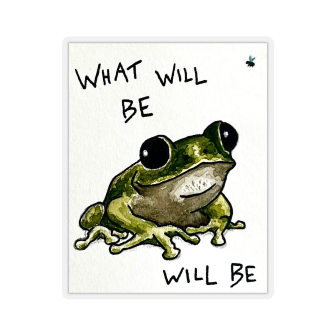 Süßer Frosch mit Spruch Sticker Etsy Österreich