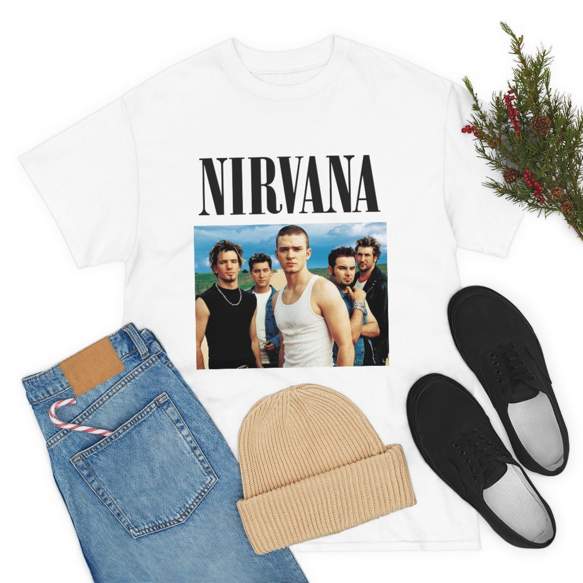 Discover Nirvana NSYNC 90's Band T-shirt