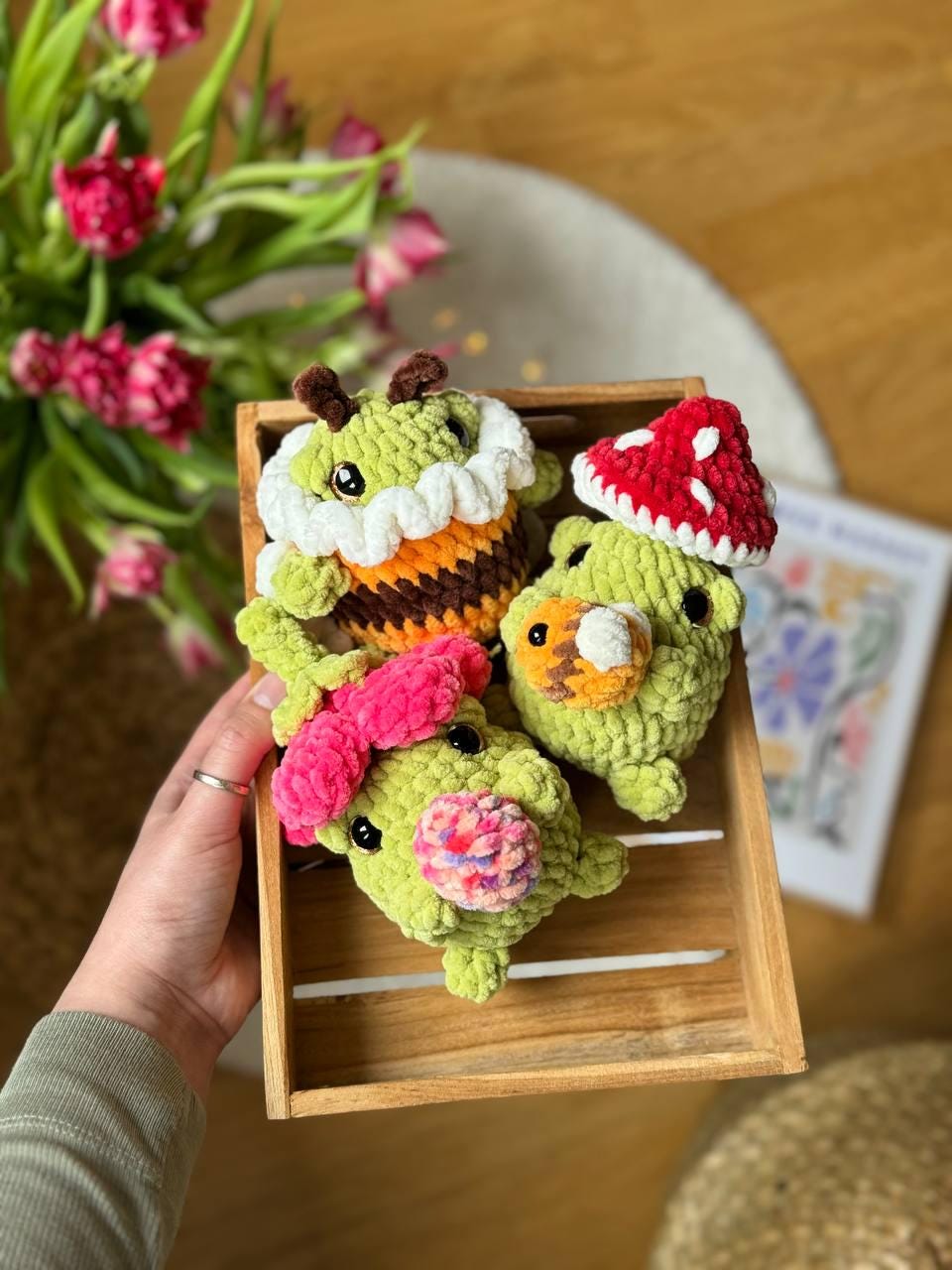 Spring Frogs 3-in-1 Low-sew Crochet Pattern in English, Easter Crochet ...