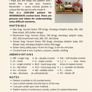 Spring Frogs 3-in-1 low-sew crochet pattern in English, Easter crochet pattern, crochet mushroom frog, crochet bee frog, crochet flower frog image 8